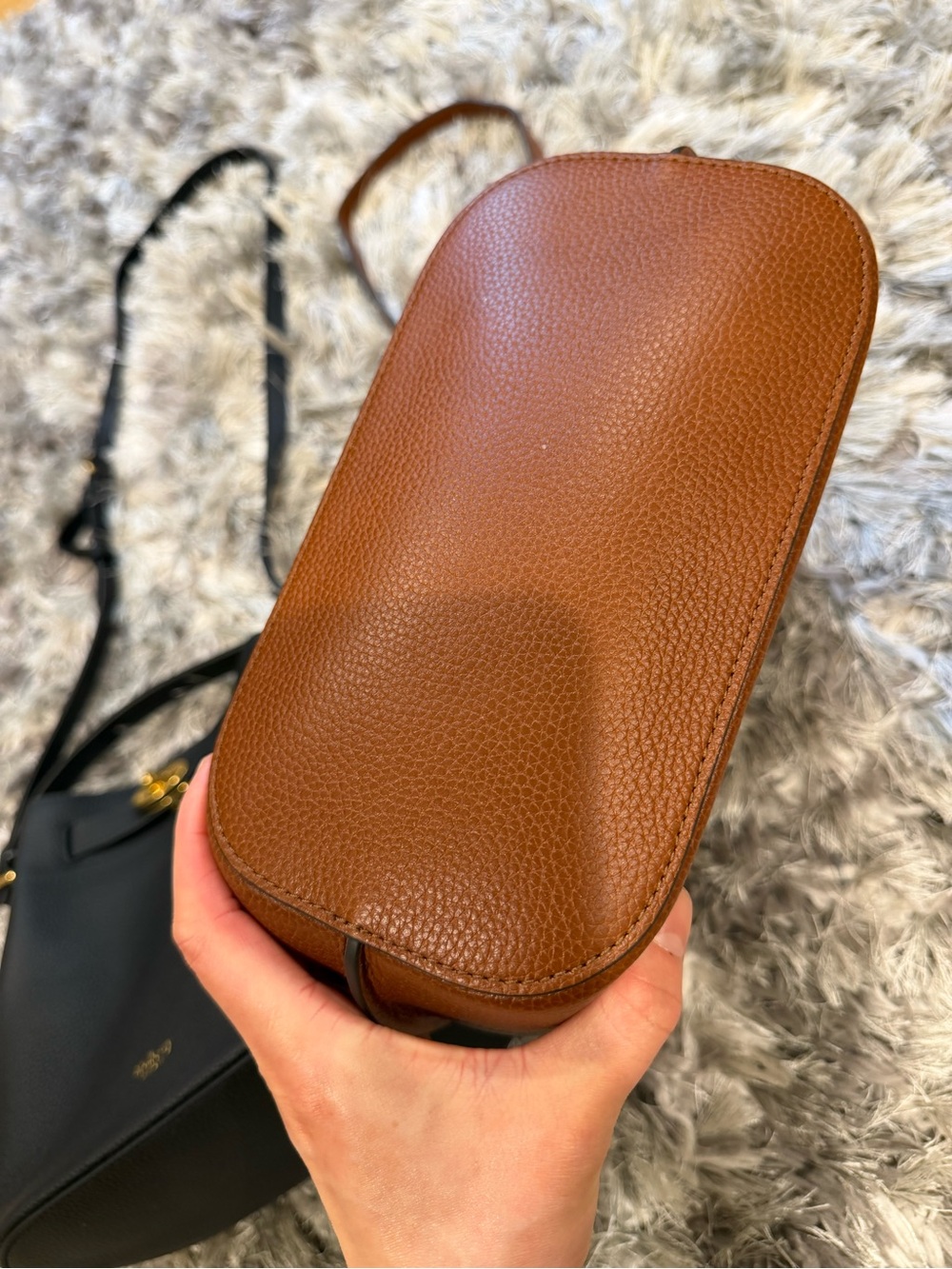 NWOT Mulberry Classic Leather Shoulder Bag in Cognac Brown, 9x8x5 in - Picture 2 of 5